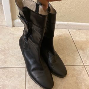 Black Bettina Italian Leather Boots, 41 (Narrow)